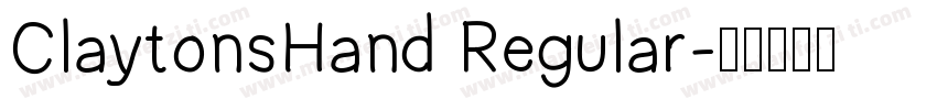 ClaytonsHand Regular字体转换